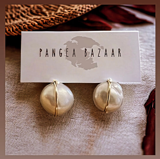 Fresh Water Pearl Wire-Wrapped Earrings (Made to Order)