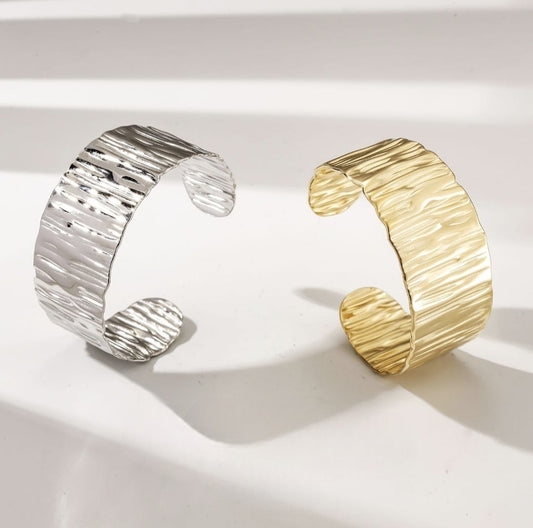 Elegant Hammered Cuff Bracelets